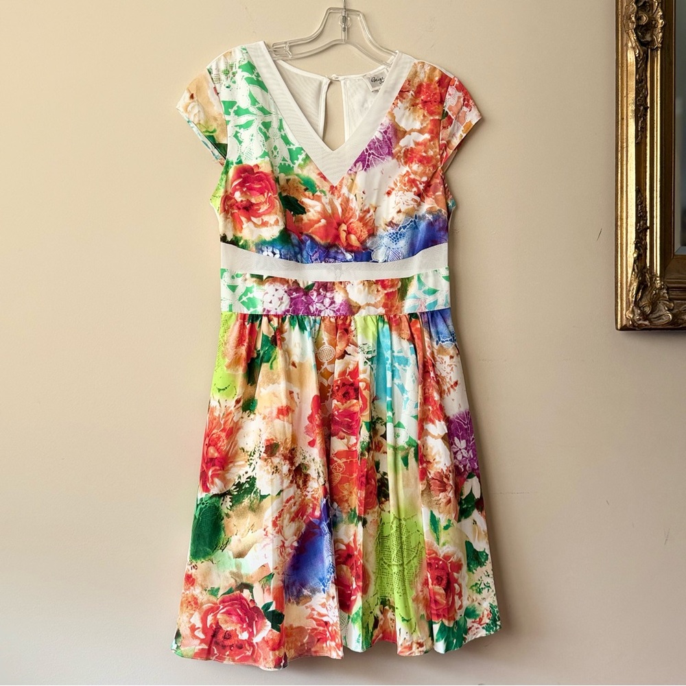 Beige by eci Colorful Floral Kids Dress